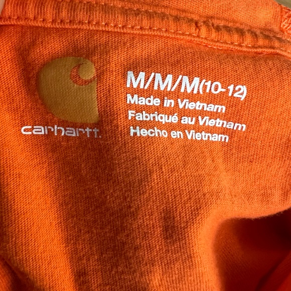 Carhartt long sleeve boys hooded shirt Sz M - Picture 9 of 9